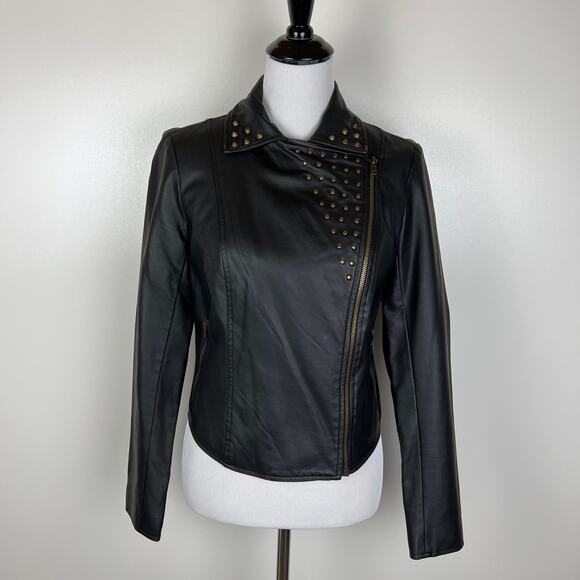 Rock & Republic Faux Leather Moto Jacket, Medium, Women's - Picture 4 of 11